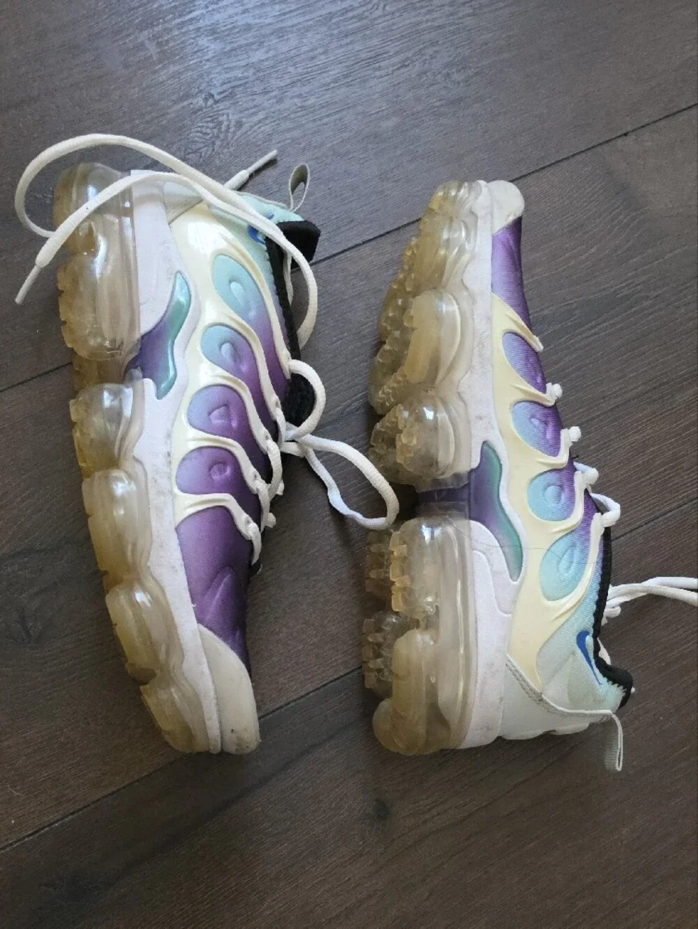 Nike VaporMax Plus Purple and Teal Gradient Sneakers Size 7